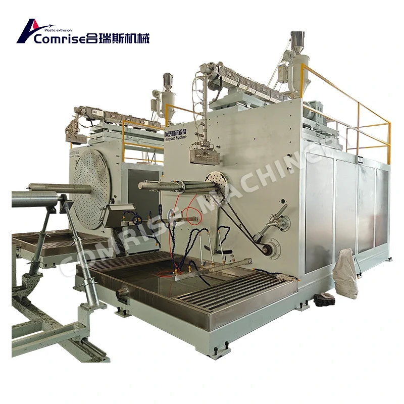 สายการผลิตท่อผนังทึบ HDPE Sprial Winding เป็นทางออกที่ดีที่สุดสำหรับการผลิตท่อส่งกำลังสูงสมัยใหม่