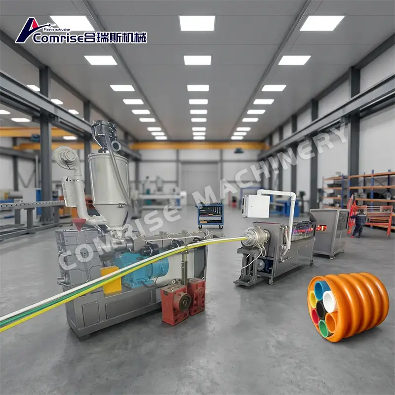 HDPE Microduct Optical Duct Cable Protection Casing Cod Pipe Production Line